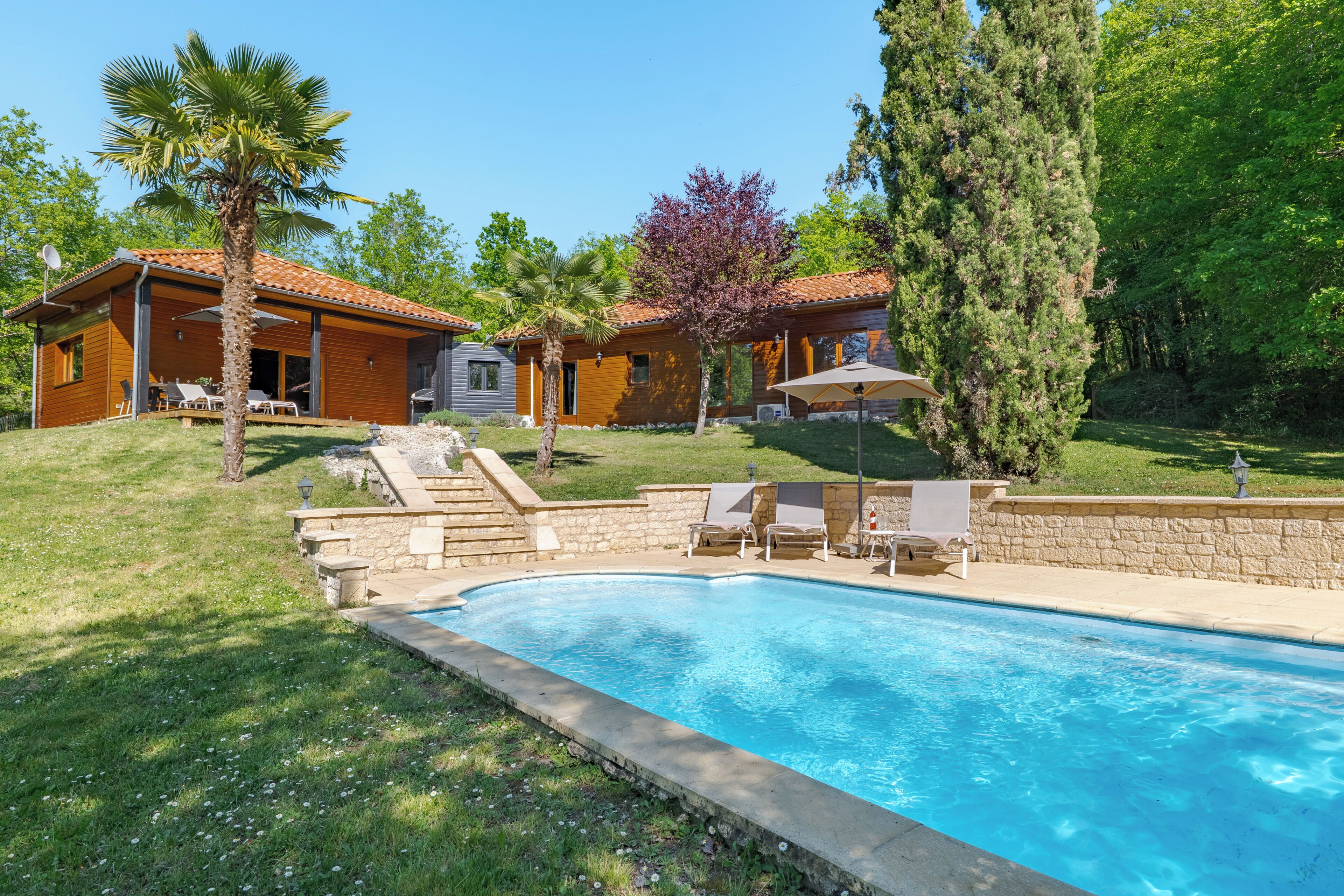Piscine extérieure, piscine chauffée