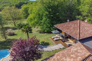 Piscine extérieure, piscine chauffée
