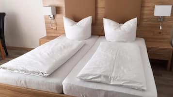 Desk, free WiFi, bed sheets