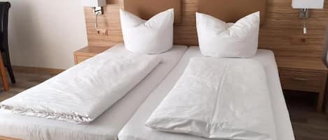 Desk, free WiFi, bed sheets