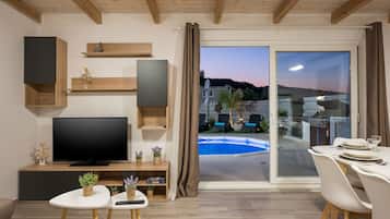 Villa, Private Pool | Living area | Flat-screen TV