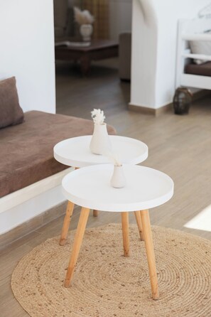 Villa, 2 Bedrooms, Hot Tub | Living area | Flat-screen TV - Cinnamon Villa with Private Hot Tub (Santorini)