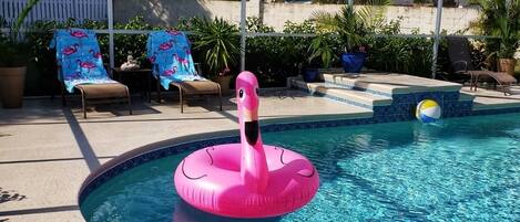 Outdoor pool, a heated pool