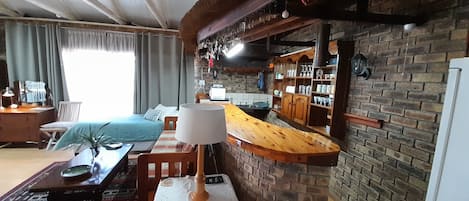 Bachelor Flat | Private kitchen | Fridge, microwave, electric kettle, toaster