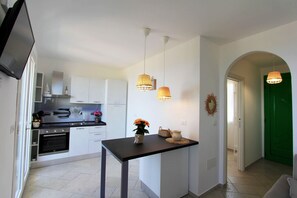 Apartment, 1 Schlafzimmer, Nichtraucher | Eigene Küche | Großer Kühlschrank, Ofen, Herdplatte, Kochgeschirr/Geschirr/Besteck