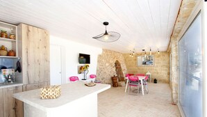 Apartment, 1 Bedroom | Living area | Flat-screen TV - Trullo Saracino (Salve)