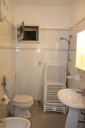 Appartement, 2 chambres, non-fumeurs | Salle de bain | Douche, articles de toilette gratuits, sèche-cheveux, bidet