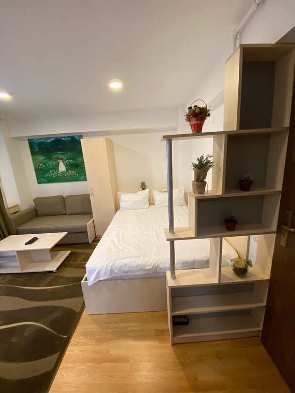 1 Schlafzimmer, schallisolierte Zimmer, Bügeleisen/Bügelbrett