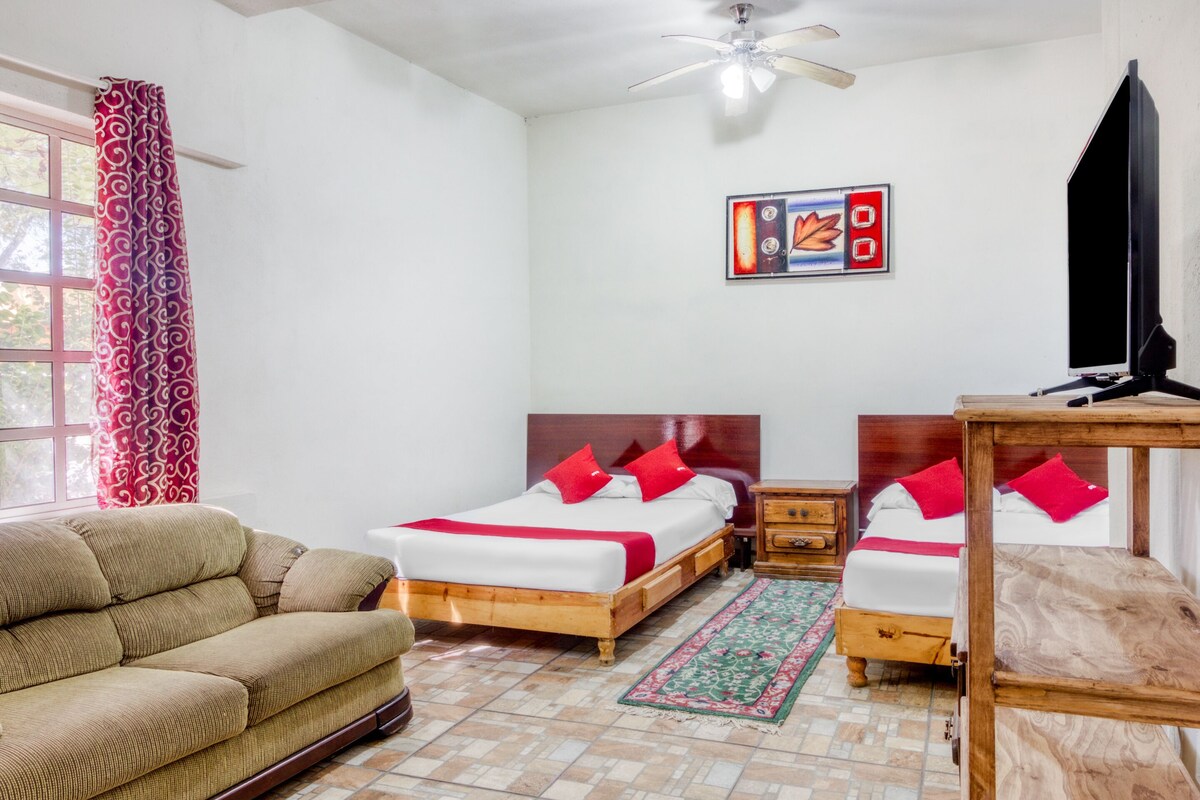 Quarto standard, 2 camas de casal | Ferros/tábuas de passar roupa, Wi-Fi de cortesia