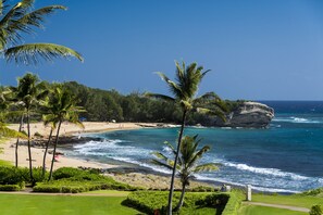 Sun-loungers, beach towels