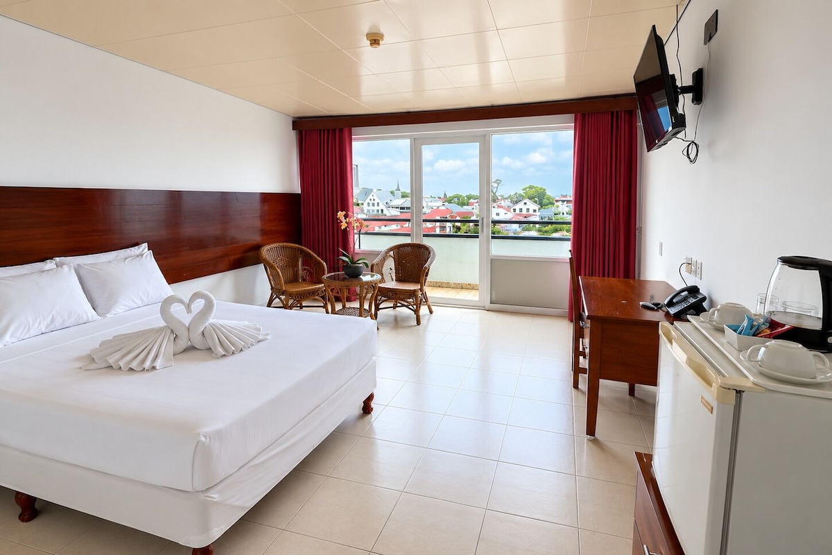 In-room safe, desk, laptop workspace, blackout curtains