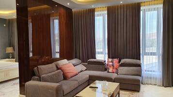 Premium bedding, memory-foam beds, in-room safe, desk