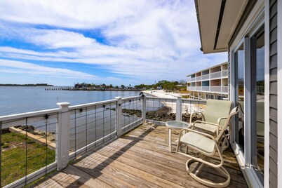 Waterfront stilt cottage on the open Gulf of Mexico will make you feel like you`re on a houseboat!