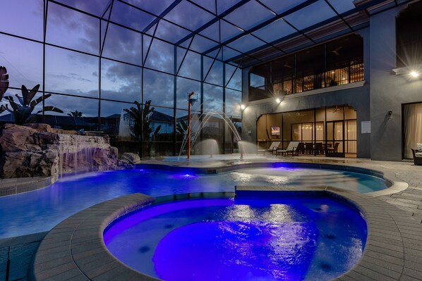 A heated pool - Built For Vacation | South-Facing, Large Screen Pool, Splash Pad, Game,Movie Room (Four Corners)