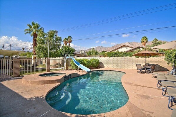 A heated pool