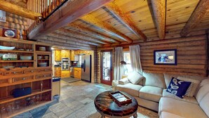 Talo, useita sänkyjä (Tahoe Donner Log Cabin) | Olohuone