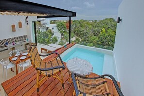 Penthouse Deluxe, 1 cama King size | Balcón