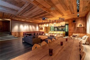 Townhome, Multiple Beds (Luxury Gstaad) | Living room | TV, fireplace