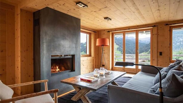 Villa, Multiple Beds (Chalet Isabel Garden Residence) | Living room | TV, fireplace - Chalet Isabel Garden Residence (Saanen)