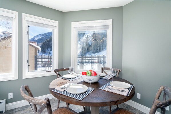 Condo, 1 Bedroom | Dining - Etta Place 101 - West End Condo at the Base of Chair 7, Town of Telluride, Newly Remodeled (Telluride)
