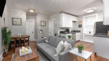 Superior Duplex, 2 Bedrooms, Non Smoking, Kitchen | Living area | 43-inch Smart TV with digital channels, TV, streaming services