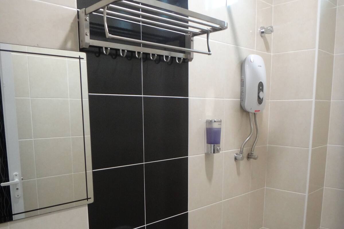 Desk, blackout curtains, soundproofing, iron/ironing board (on request)
