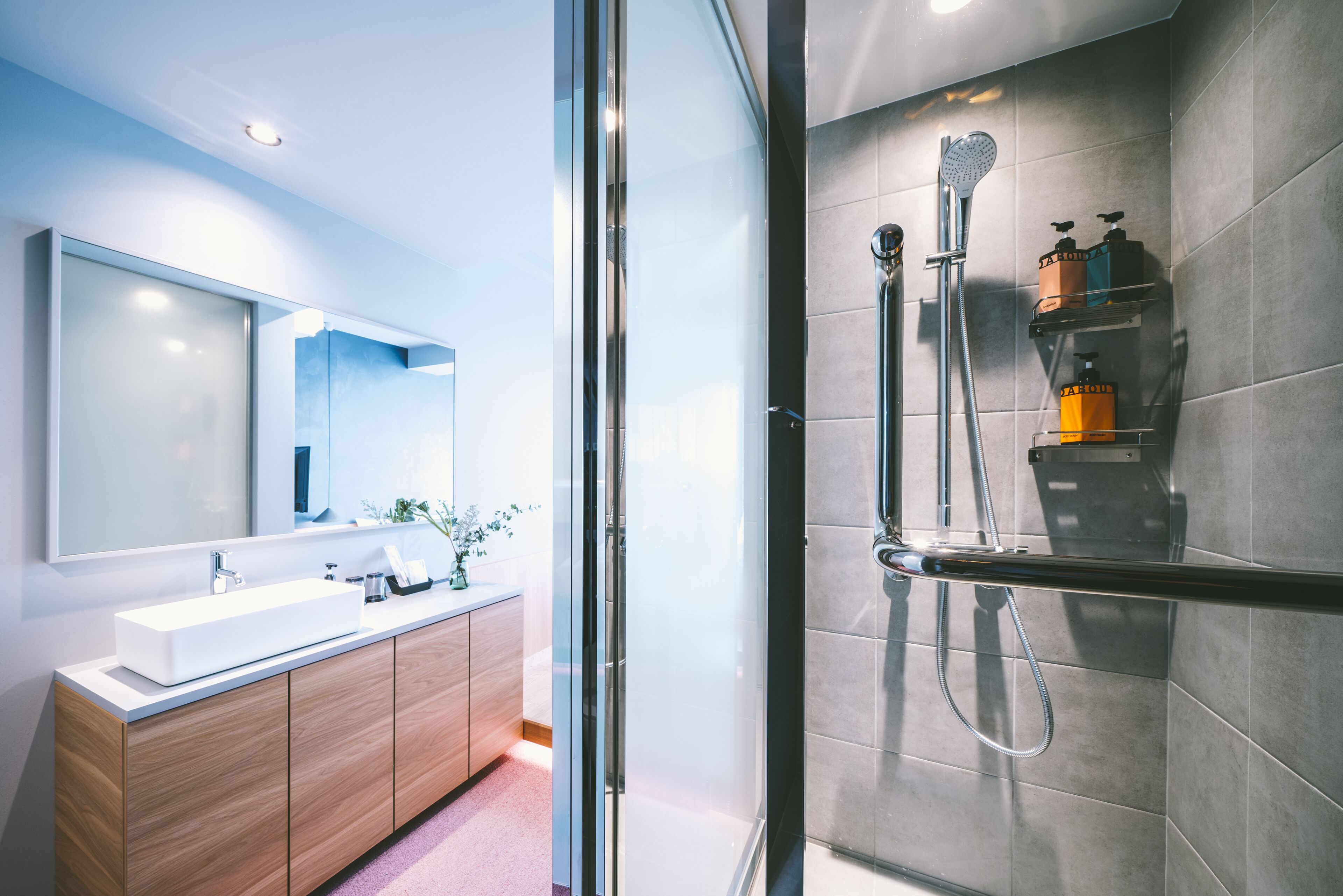 free toiletries, hair dryer, slippers, electronic bidet