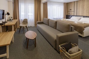 Deluxe-rum | 1 sovrum, skrivbord, arbetsyta för laptop och gratis wi-fi