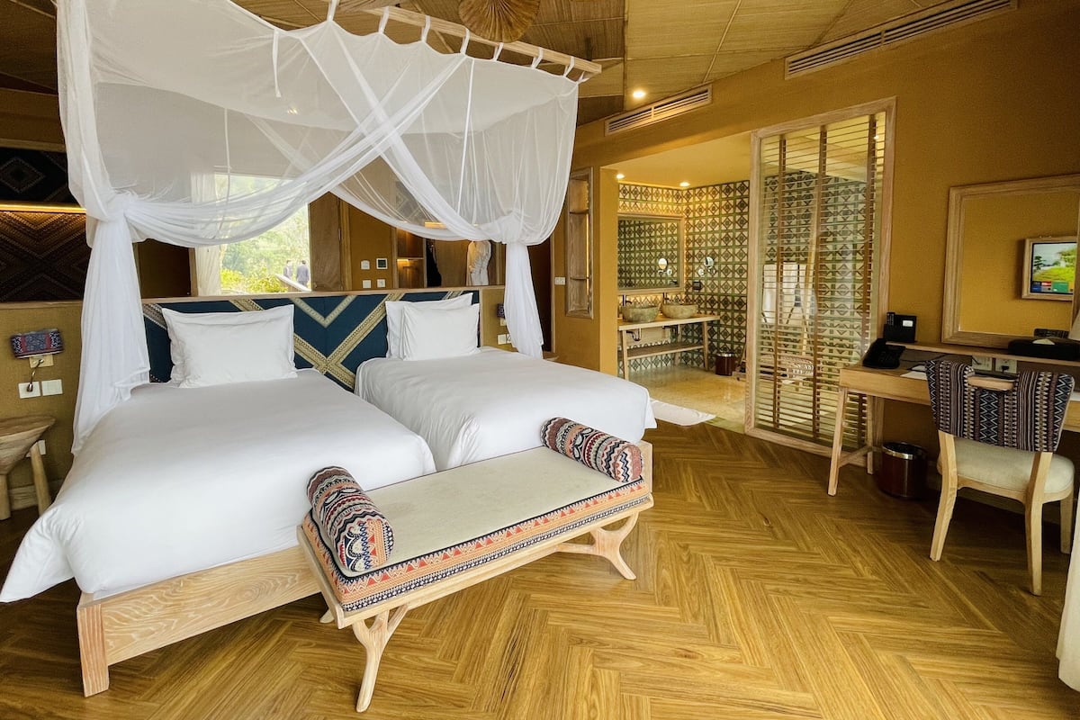 Premium bedding, down duvets, pillow-top beds, in-room safe