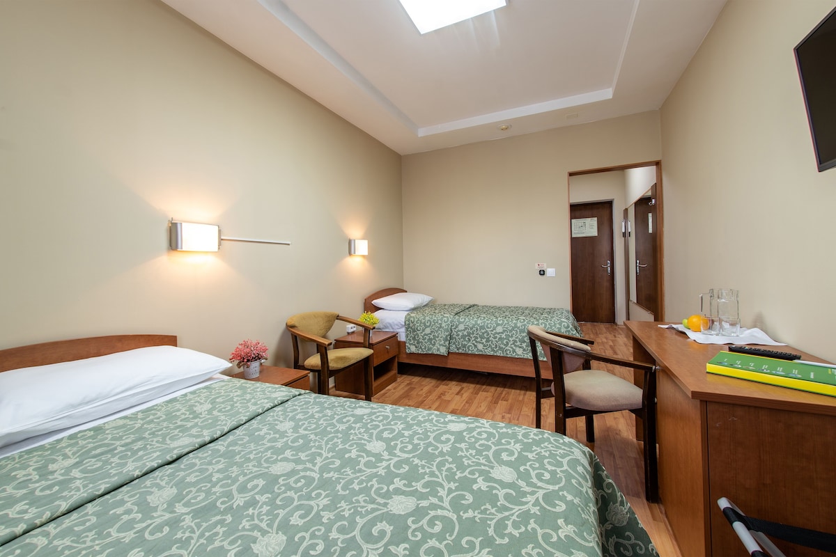 Twin Room, 2 Twin Beds (1) | In-room safe, iron/ironing board (on request), WiFi (free), bed sheets
