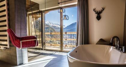 Chalet de caza: excelente ubicación en la pista de esquí con una vista fantástica