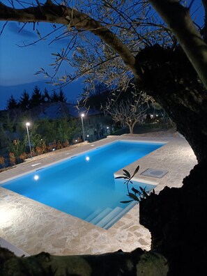 Outdoor pool, a heated pool