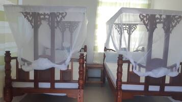 Individually decorated, individually furnished, blackout drapes