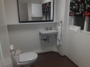 Dobbelt- eller tomannsrom – basic, delt bad | Bad | Dusj, håndklær, såpe og toalettpapir