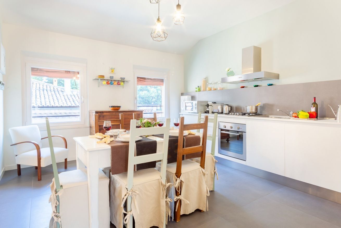 Microwave, oven, dishwasher, electric kettle