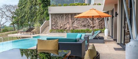 Luxury Villa, 5 Bedrooms, Private Pool, Sea View | Terrace/patio