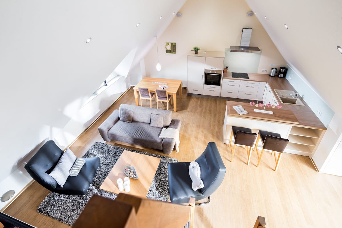 Apartment, Sea View (Oberdeck, incl. EUR85 Cleaning Fee) | Living area | Flat-screen TV