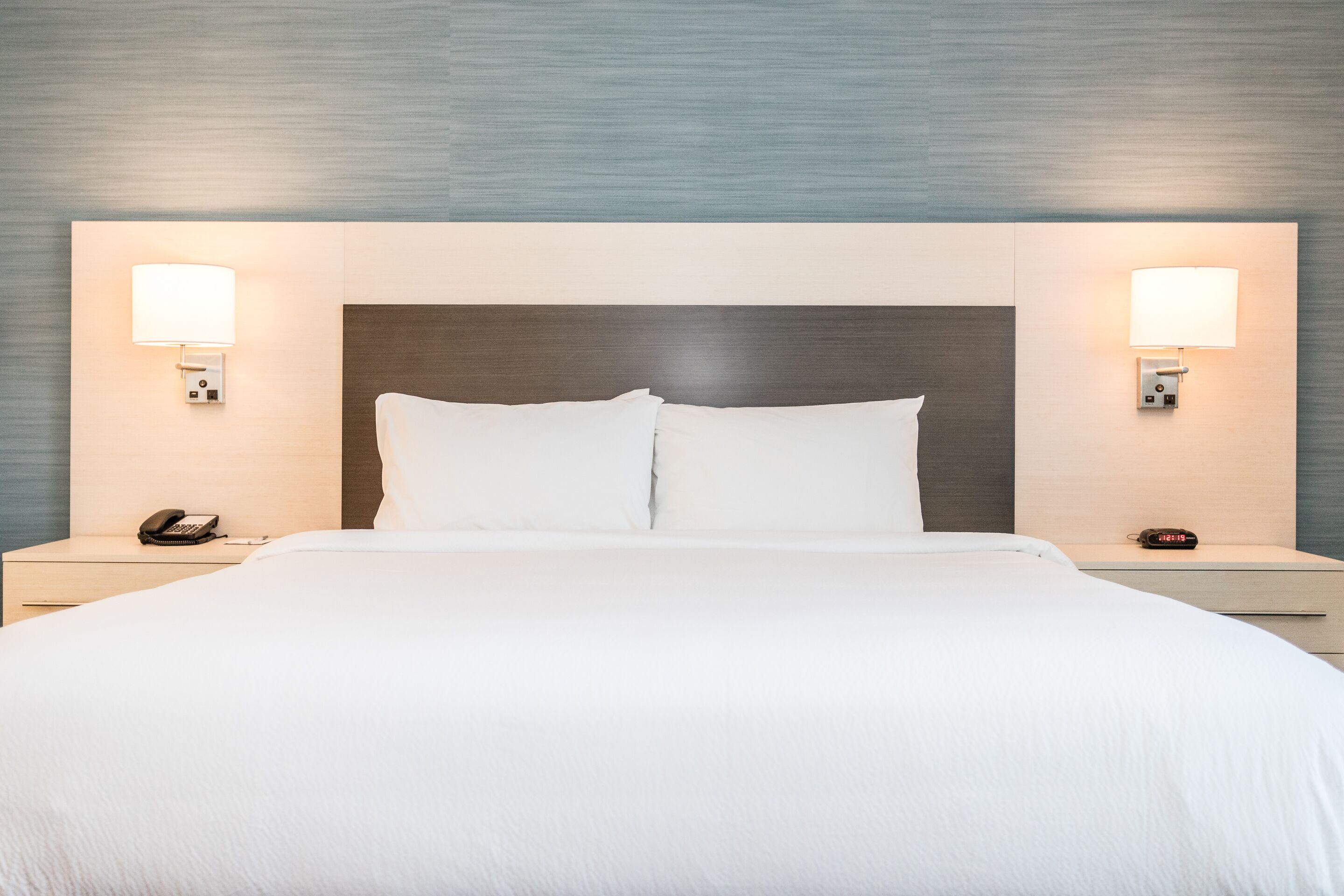 desk, laptop workspace, blackout curtains, iron/ironing board