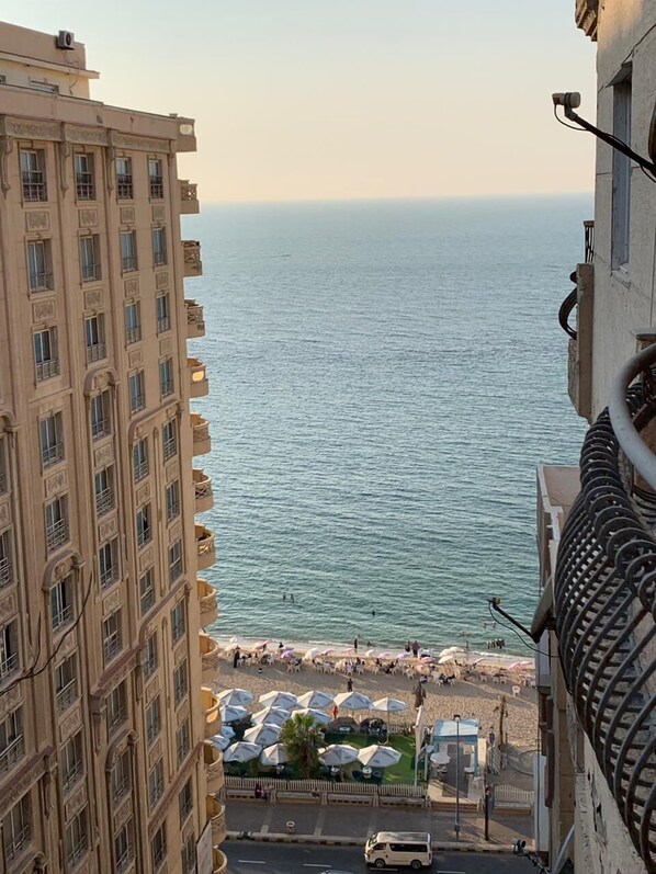 On the beach - New furntished appartment . See view . 2 bedrooms . 2 living rooms .             (Alexandria Governorate)