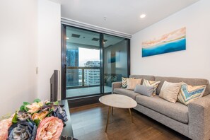 City Apartment, 1 Bedroom, Non Smoking | Living area | Smart TV - Ehome - Sea & Skytower Views, Unbeatable Location In CBD (Auckland)