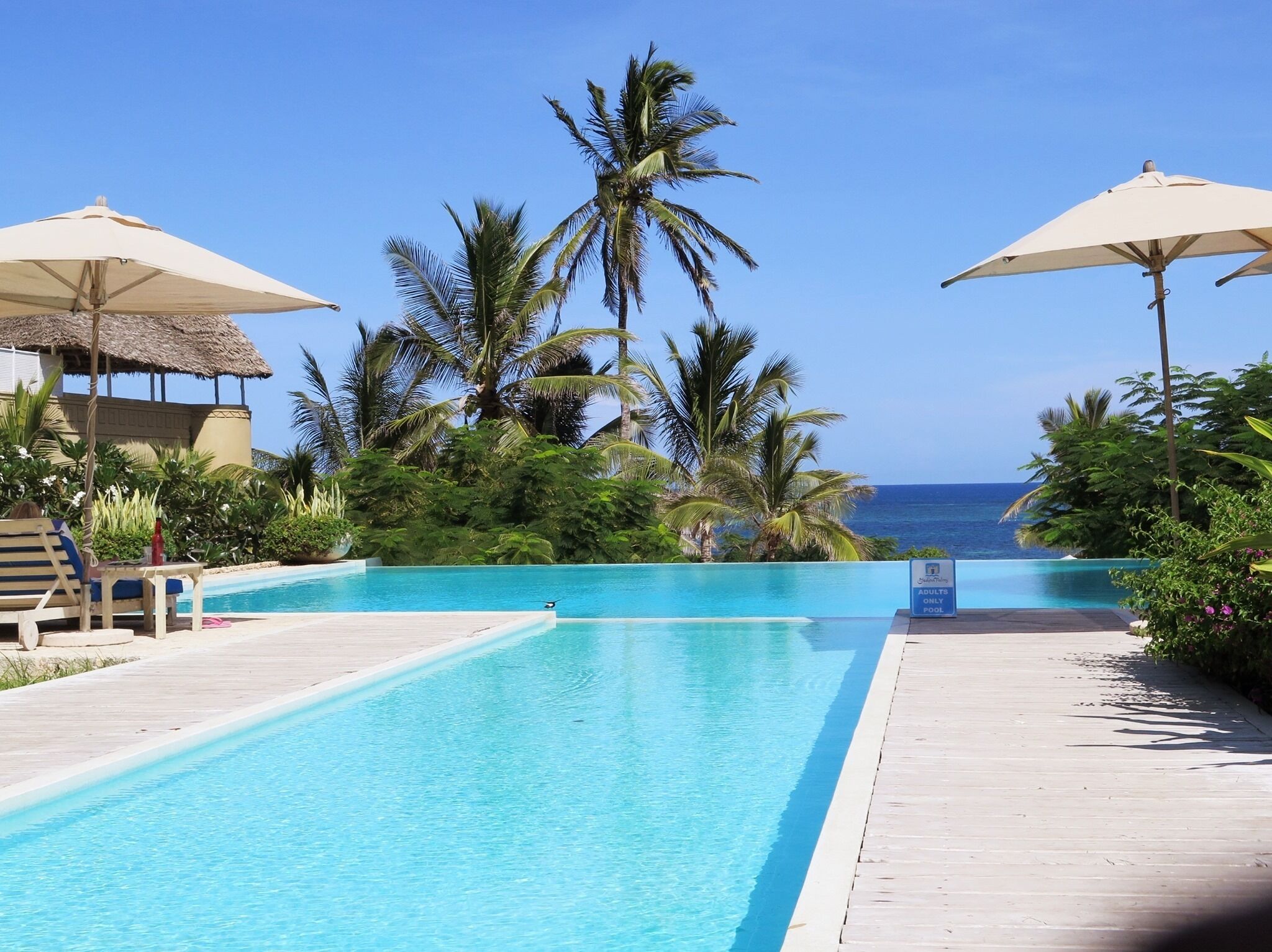 3 outdoor pools, pool loungers