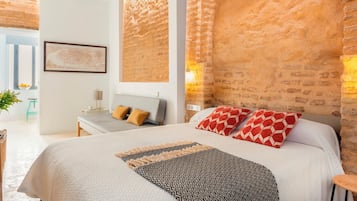 Apartamento (1 Bedroom) | 1 quarto, quartos à prova de som, ferros/tábuas de passar roupa