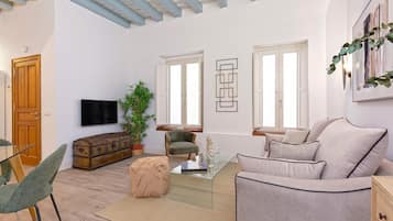 Apartment (2 Bedrooms) | Ruang tamu | TV skrin rata