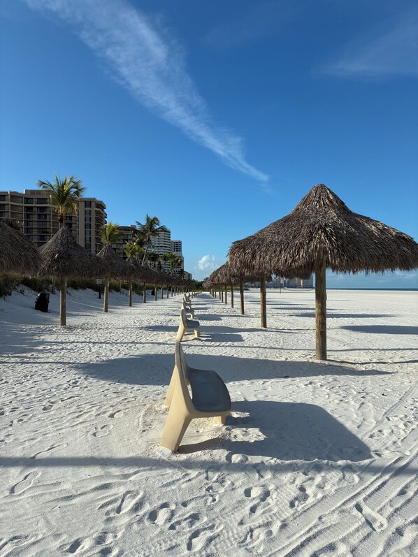 Sun loungers, beach towels