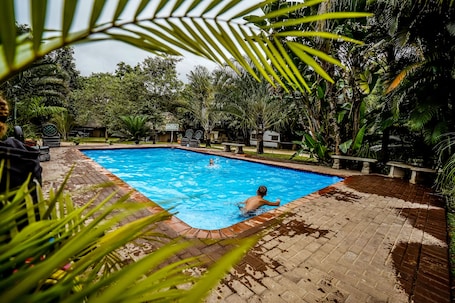 Outdoor pool. Africamps at Hoedspruit