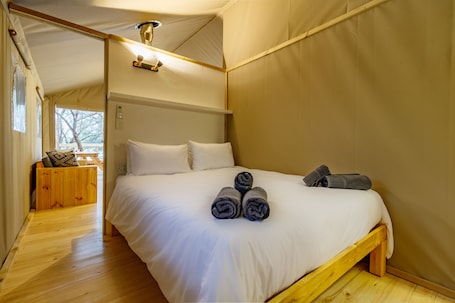 Luxury Tent, 2 Bedrooms | 2 bedrooms, bed sheets. Africamps at Hoedspruit