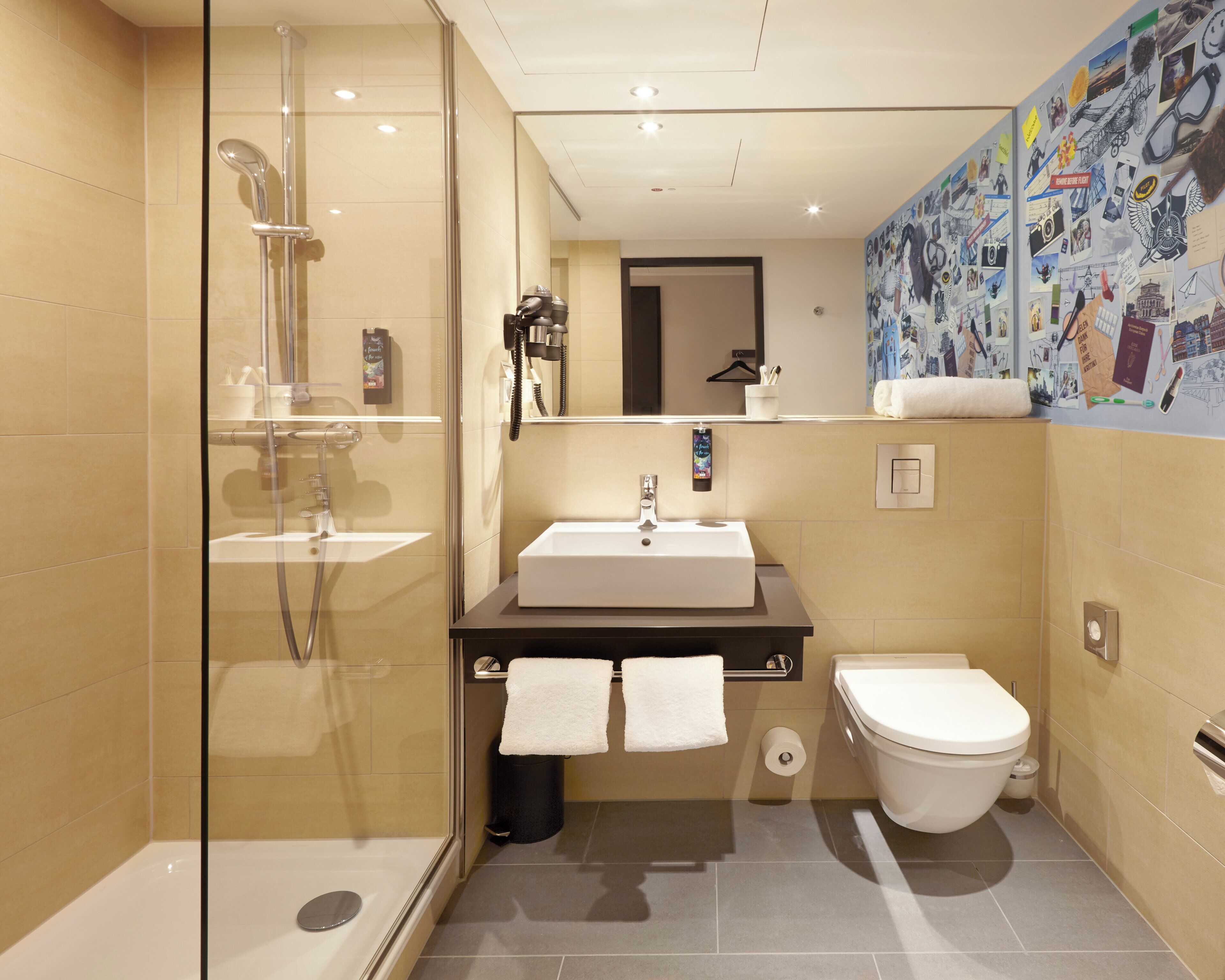 In-room safe, desk, laptop workspace, soundproofing