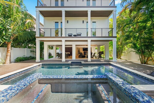 A heated pool