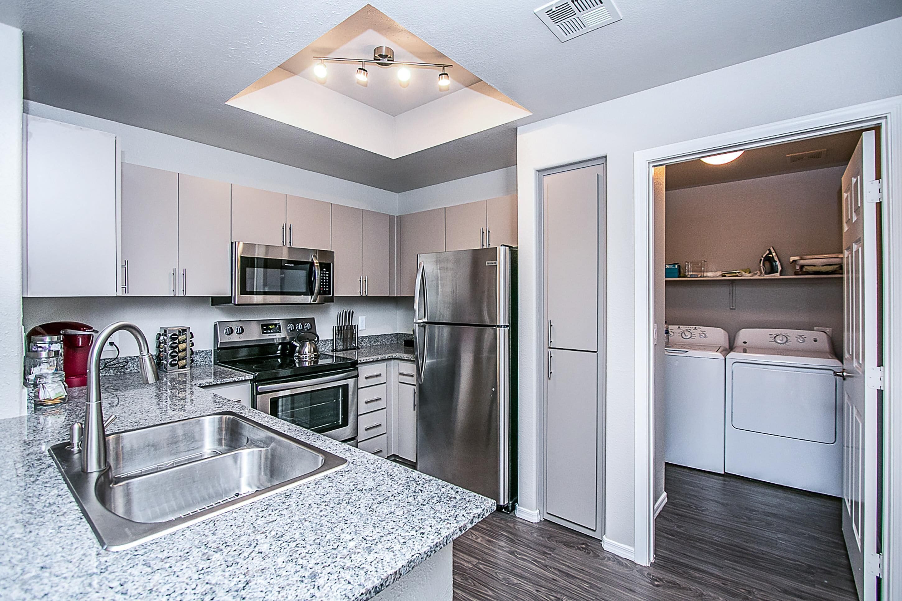 Luxury Condo, 2 Bedrooms, 2 Bathrooms | Private kitchen | Full-size fridge, microwave, oven, stovetop