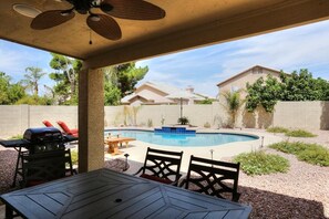 Outdoor dining - 3 bedrooms oasis + office + private pool 🌵 (Scottsdale)